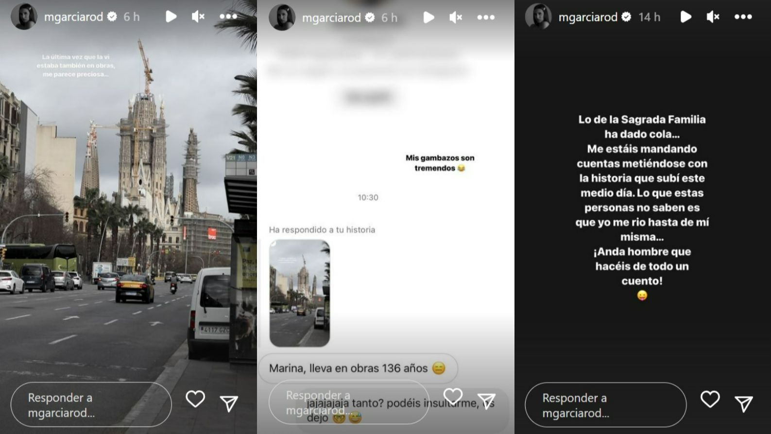 Marina García se pronuncia sobre su "gazapo" al hablar de la Sagrada Familia