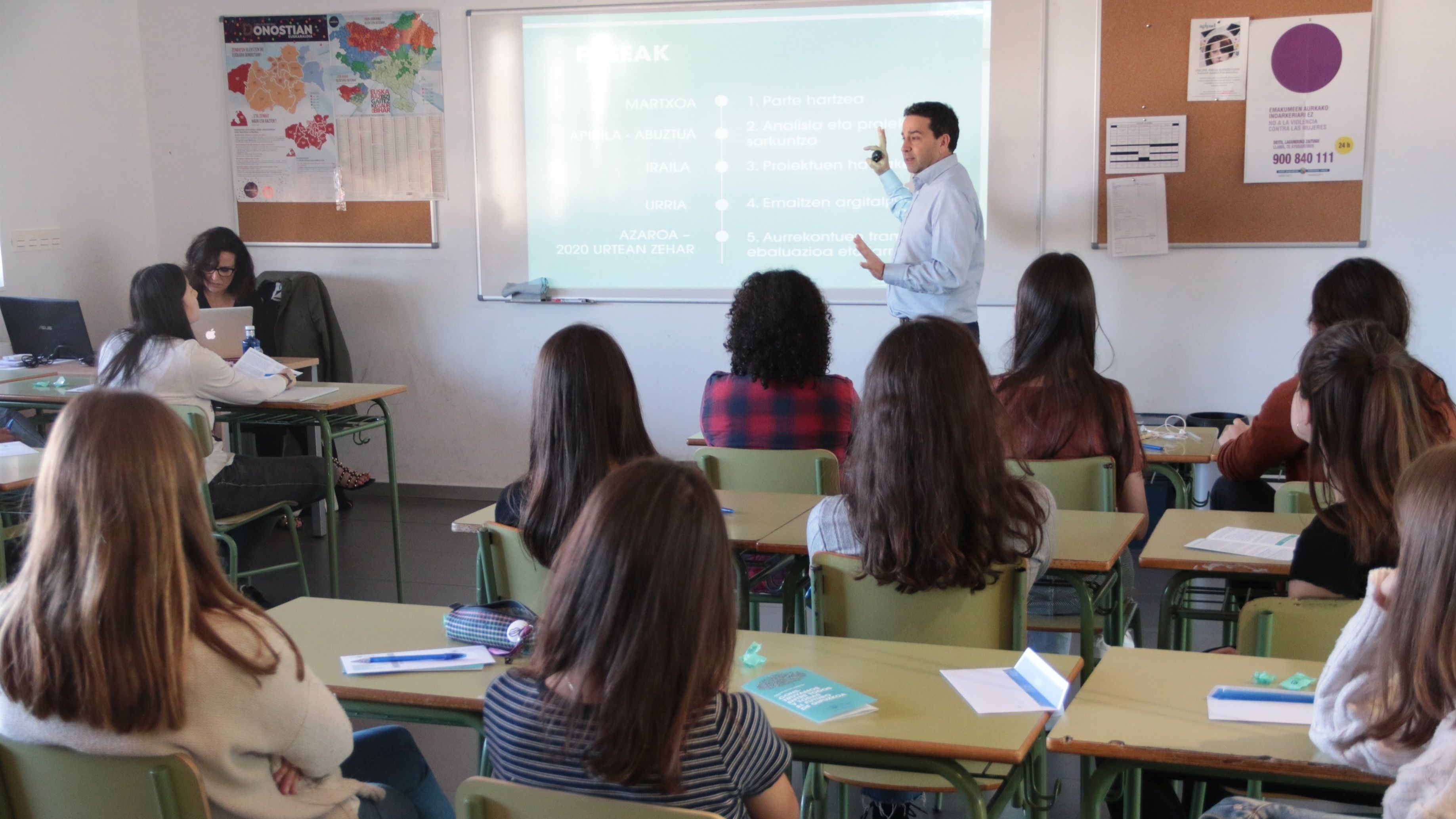 Alumnos d euna ikastola de Donostia