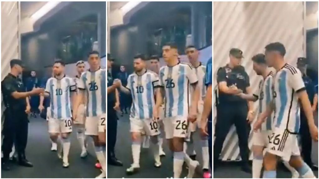 La Policía se rinde al paso de Messi: la emoción de los agentes tras saludar al argentino
