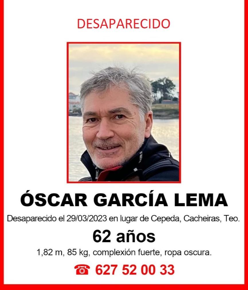 Óscar García Lema, el vecino de A Coruña desaparecido