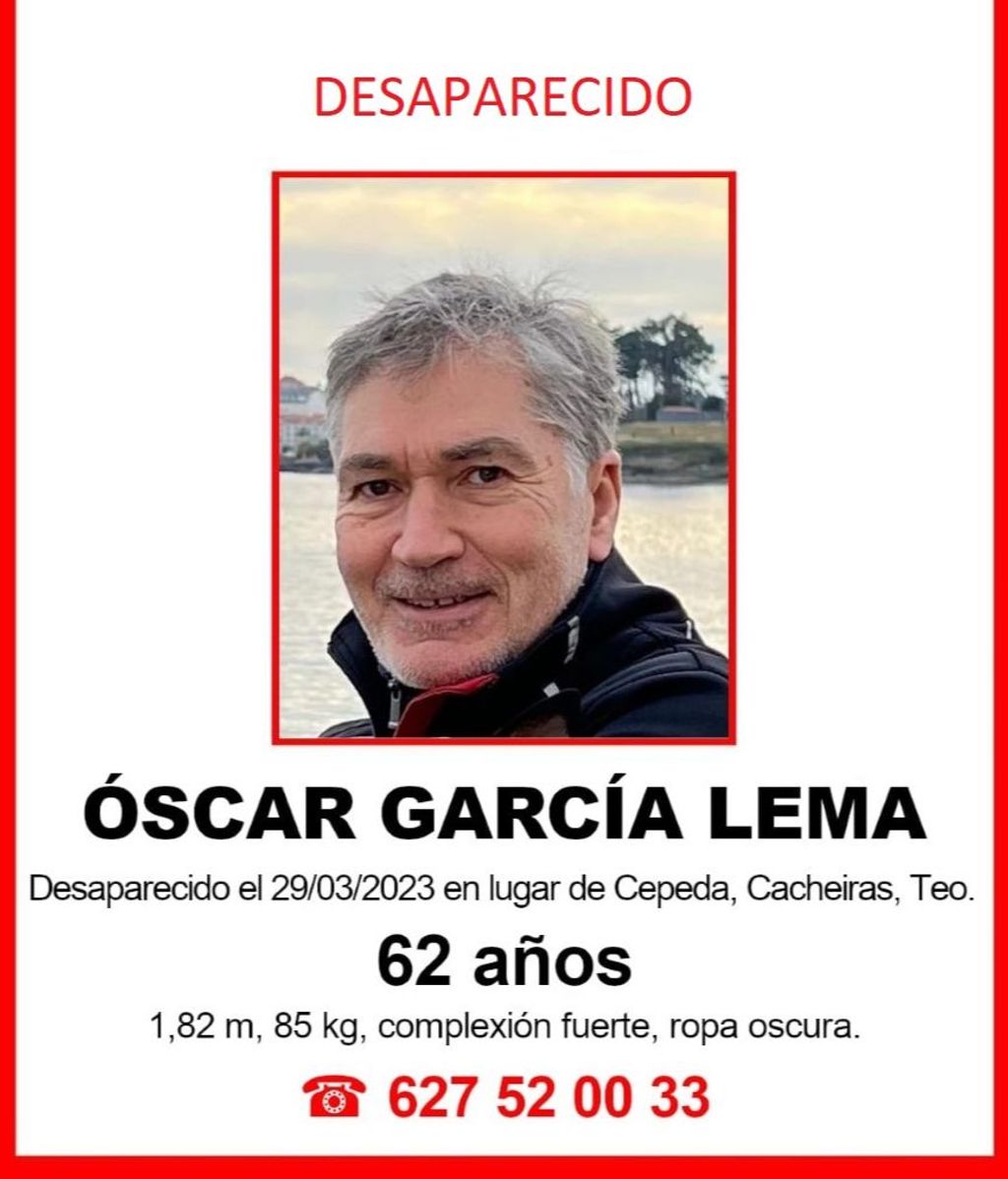 Óscar García Lema, el vecino de A Coruña desaparecido