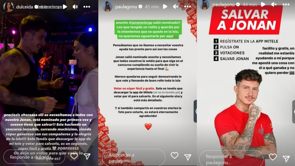 Dulceida y Paula Gonu piden a sus seguidores que salven a Jonan Wiergo