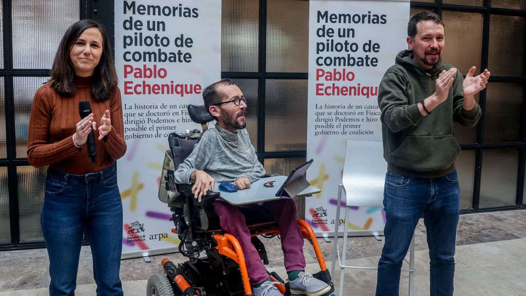 Pablo Iglesias junto a Ione Belarra y Pablo Echenique