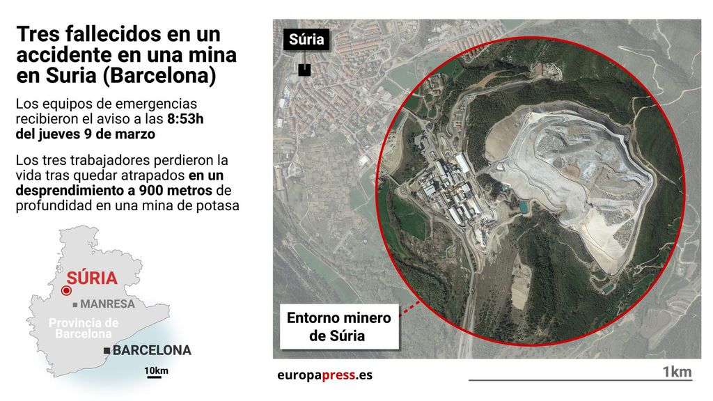 Localización del entorno minero de Súria