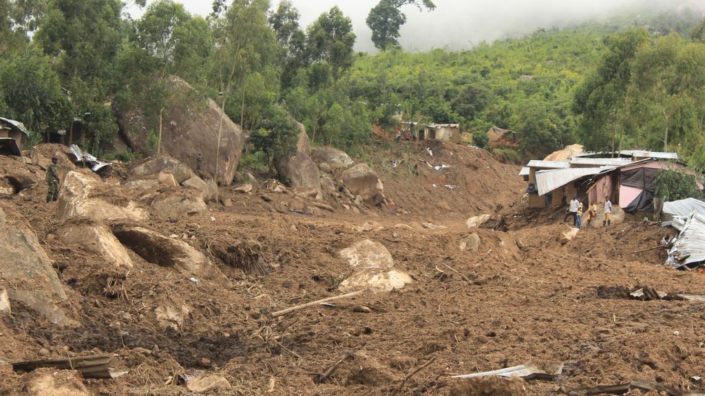 17 de marzo de 2023, área afectada por un ciclón en Blantyre, Malaui