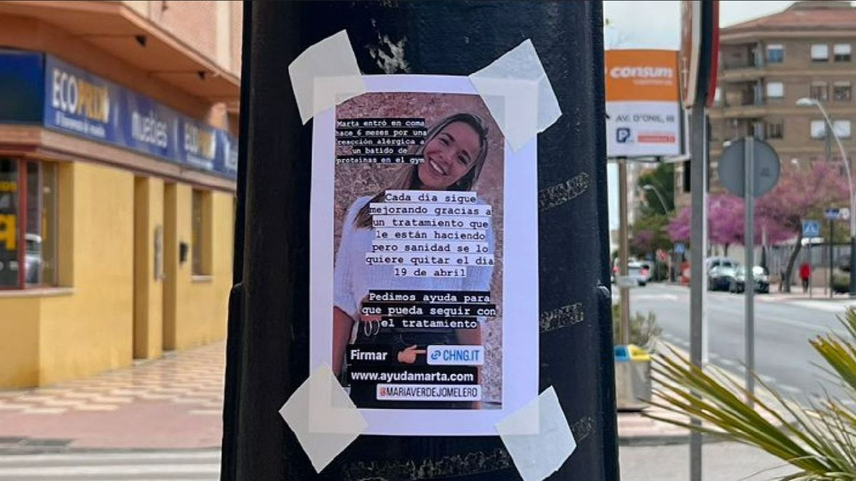 Carteles por toda España y una web para difundir la lucha de Marta, la joven en coma por un batido