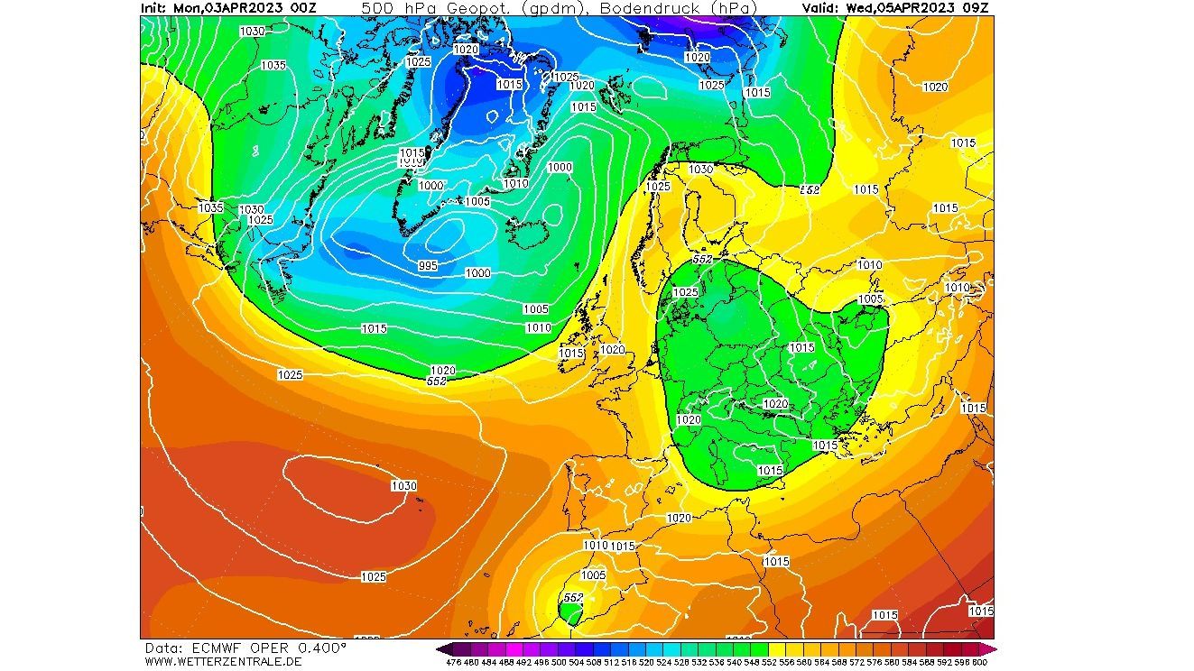Una DANA circulará por el sur de la Península el miércoles