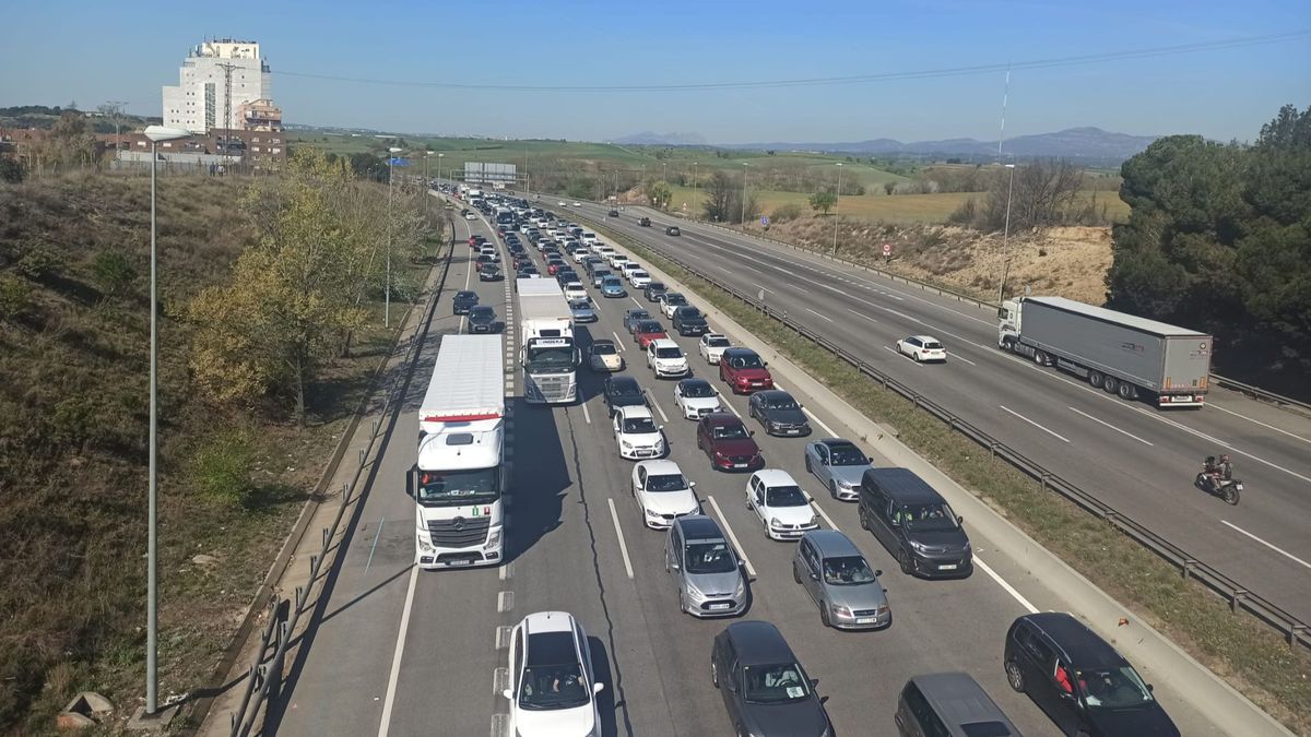 AP-7 a su paso por Mollet del Vallès (Barcelona)