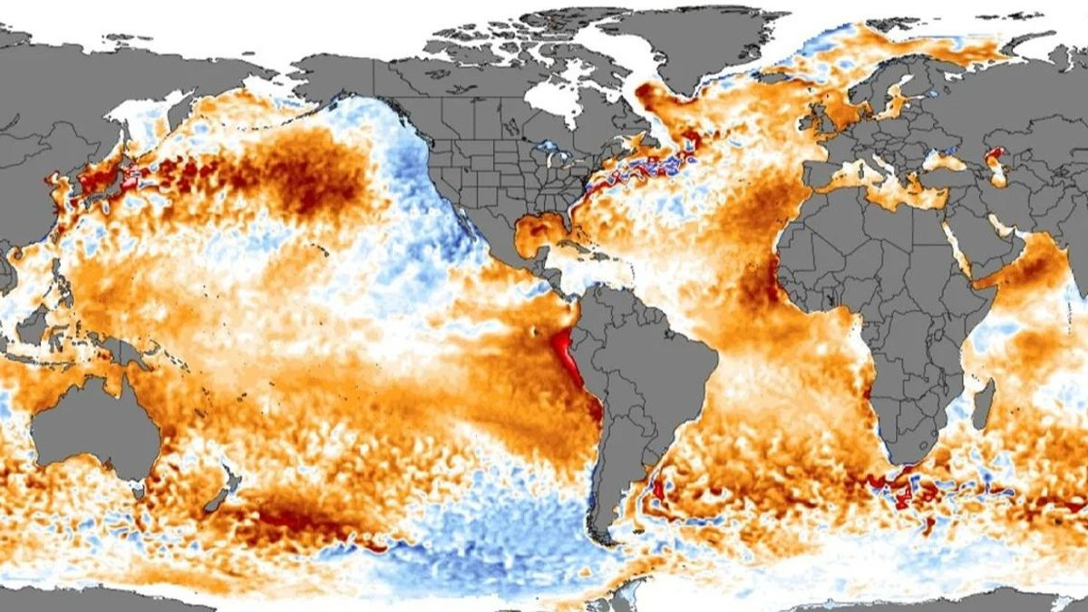 Anomalía de la temperatura superficial del océano