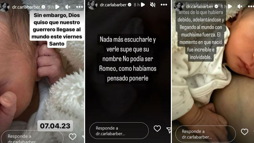 Carla Barber ha decidido cambiar de última hora el nombre de su segundo hijo