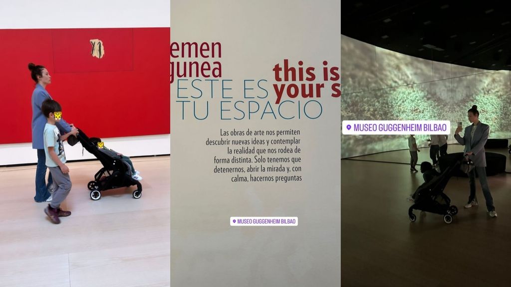 Jessica Bueno va al museo con sus hijos