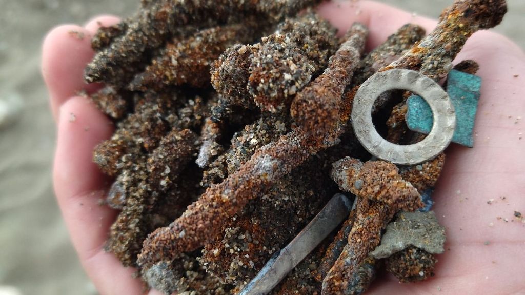 Metales encontrados en la playa Las Olas de Almería