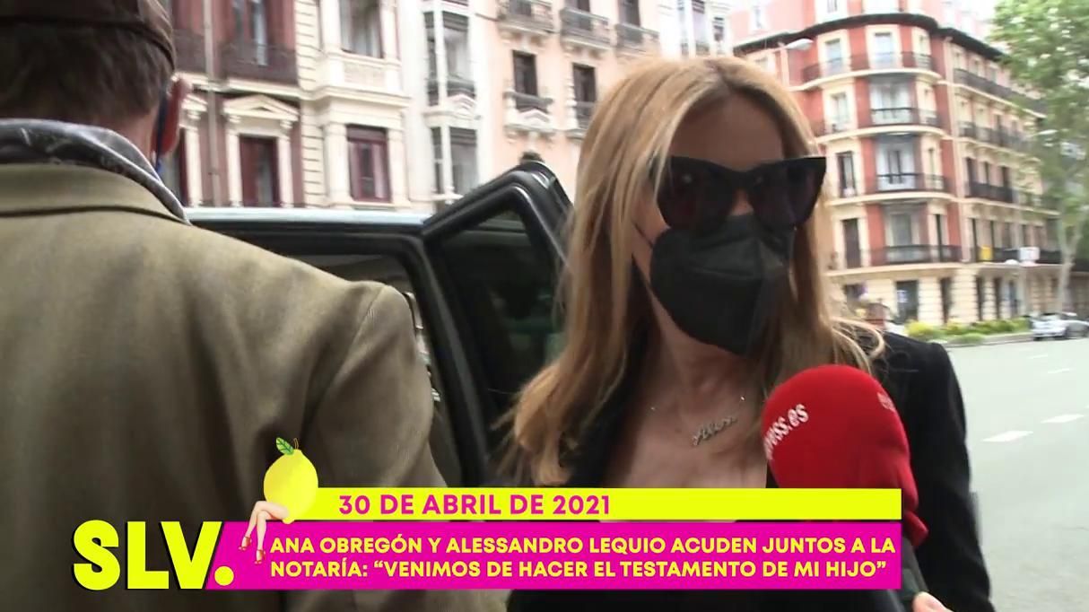 Las imágenes de Alessandro Lequio y Ana Obregón acudiendo a una notaría: "Tramitaron de manera conjunta y con conocimiento de Alessandro de las intenciones de Ana"