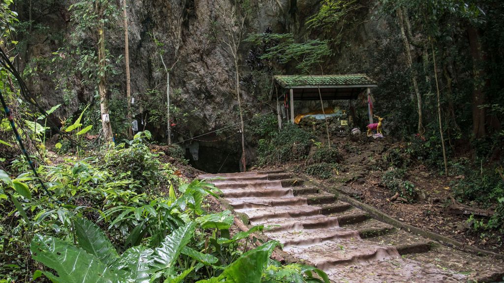 Entra a la cueva de Tham Luang, en Tailandia, donde se produjo el rescate de los 12 futbolistas y su entrenador