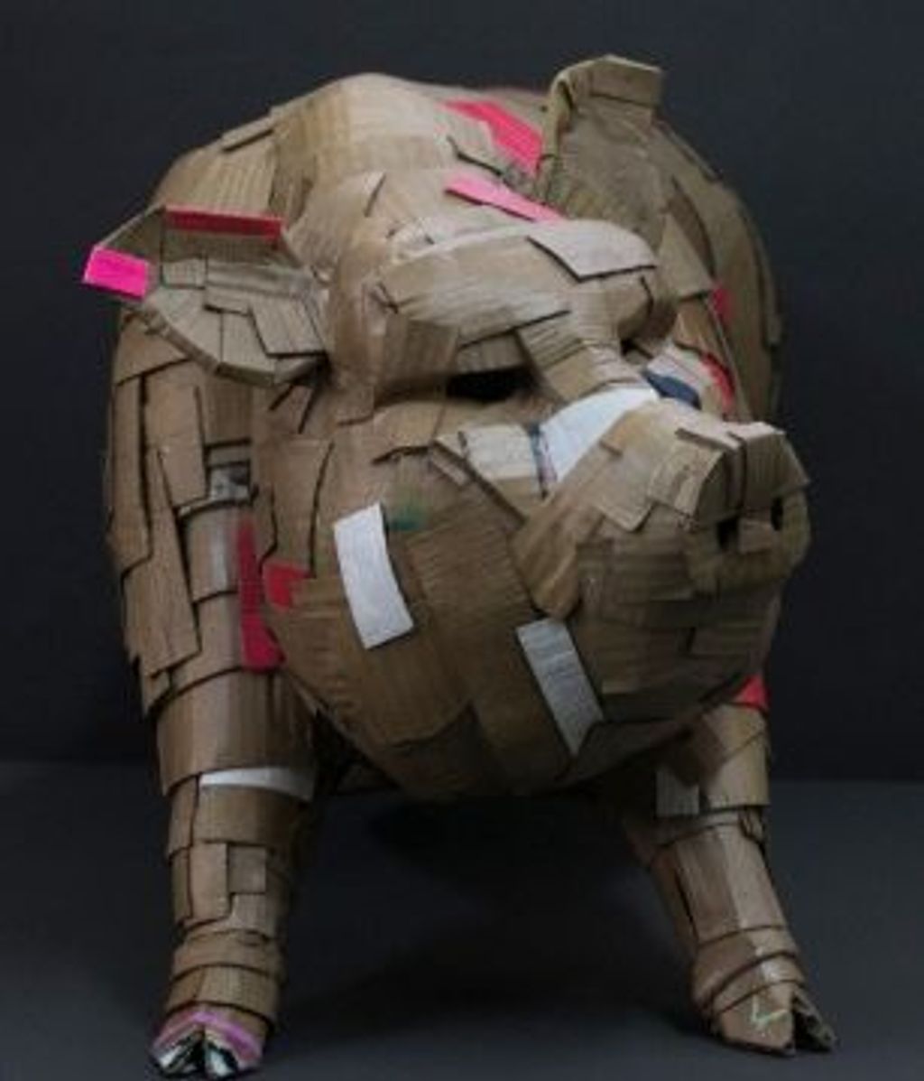 Escultura de un cerdo de Cova Ordaz