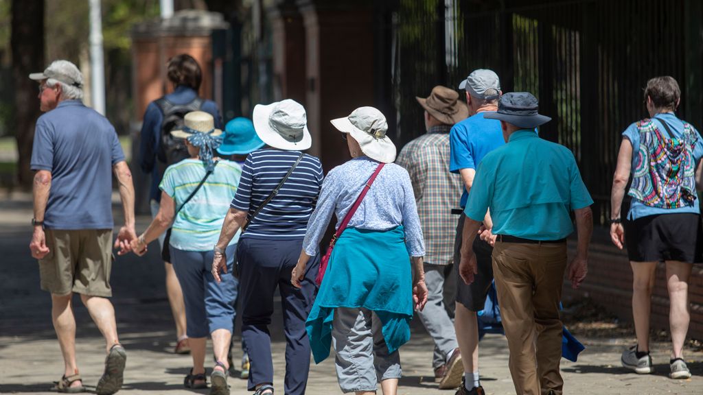 Turistas en Sevilla, a 10 de abril de 2023