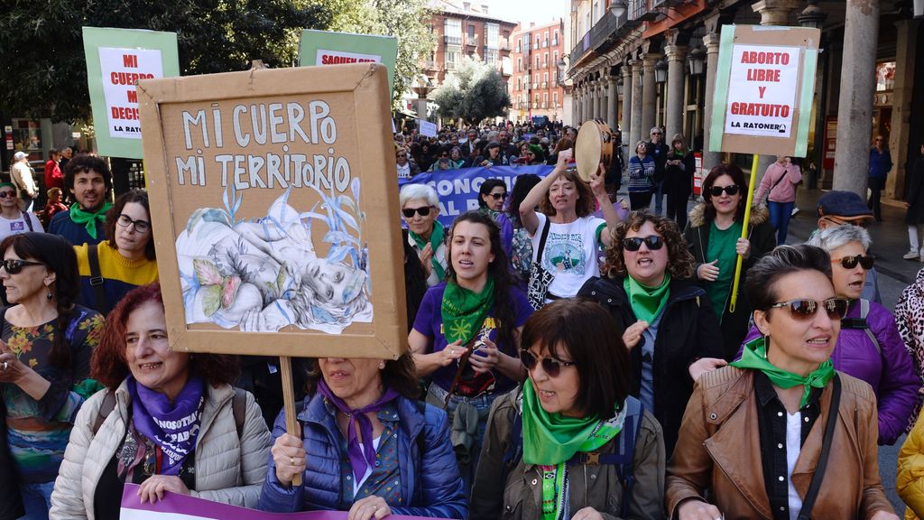 Manifestación en Valladolid por un aborto "libre y gratuito" en los hospitales públicos