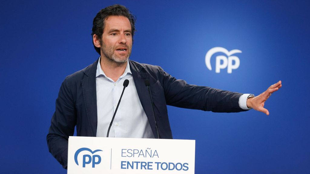 Borja Sémper, en rueda de prensa este 17 de abril tras la reunión del Comité de Dirección del PP