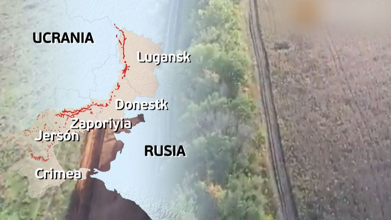 Este es el muro levantado por Rusia