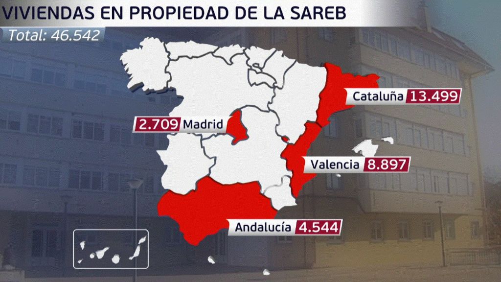 Mapa de viviendas de Sareb