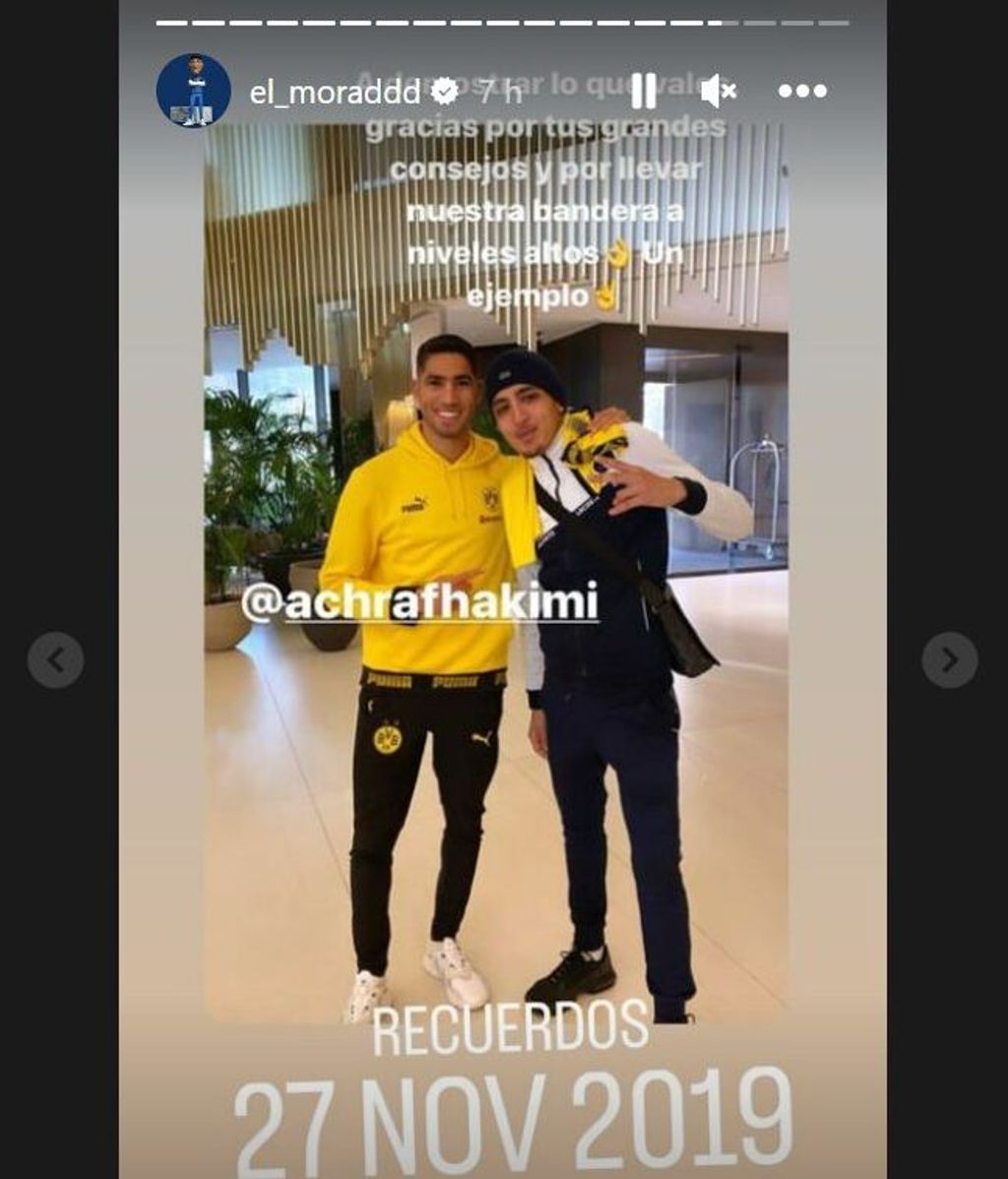 Historia de Instagram de Morad