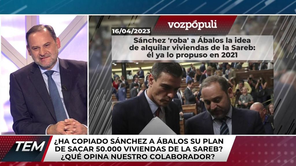 Ábalos responde a si es verdad que Pedro Sánchez le ha copiado la idea de alquilar viviendas de la Sareb