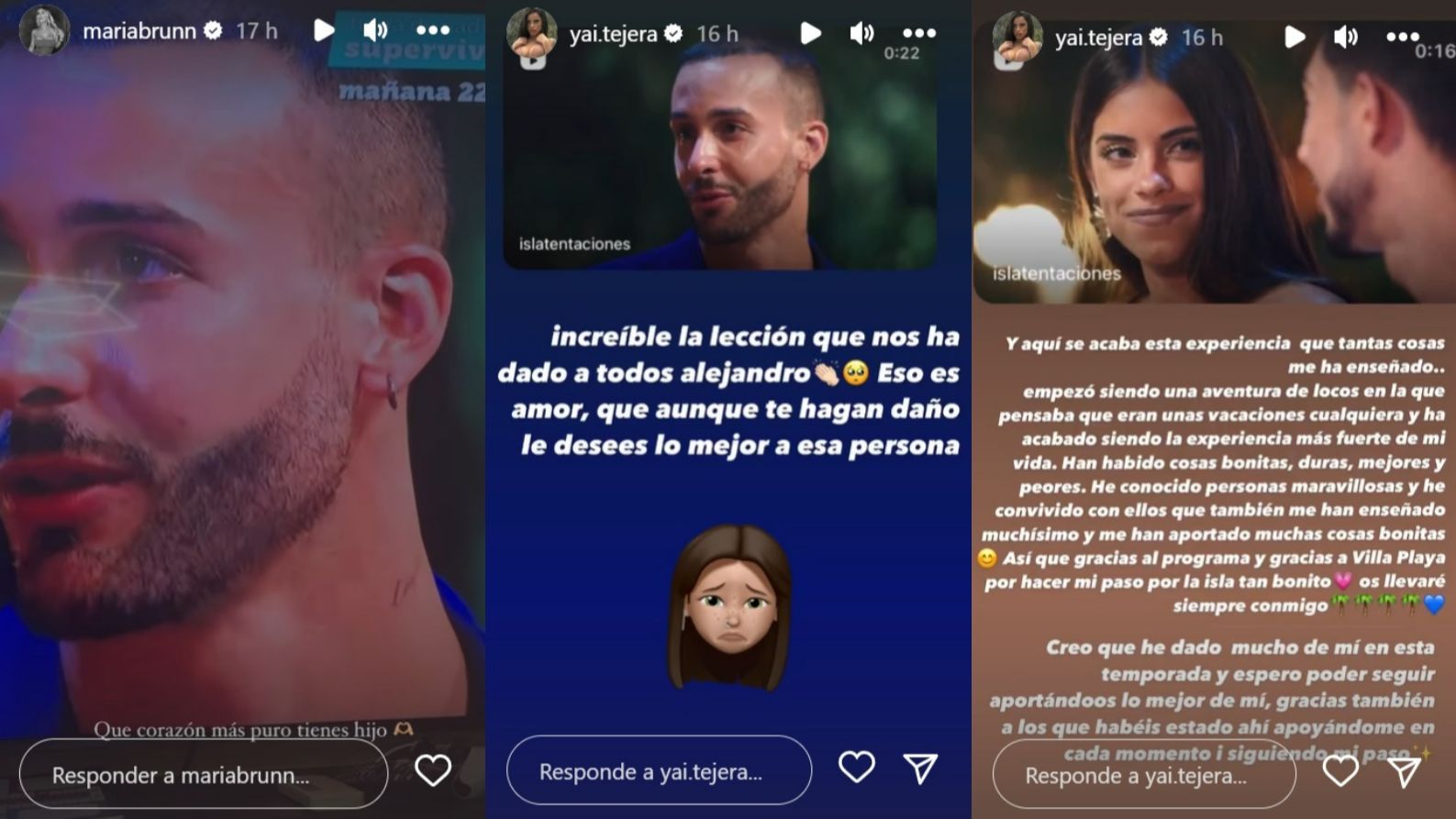 Las reacciones de María Aguilar y Yaiza Tejera al ver las hogueras finales