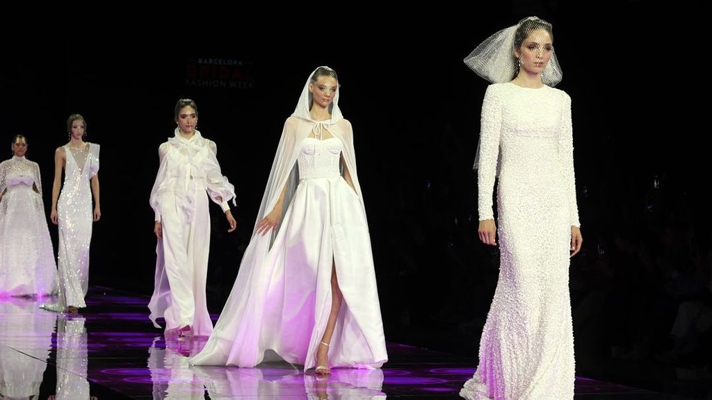 Desfile de Jesús Peiró en la Barcelona Bridal Week, este miércoles