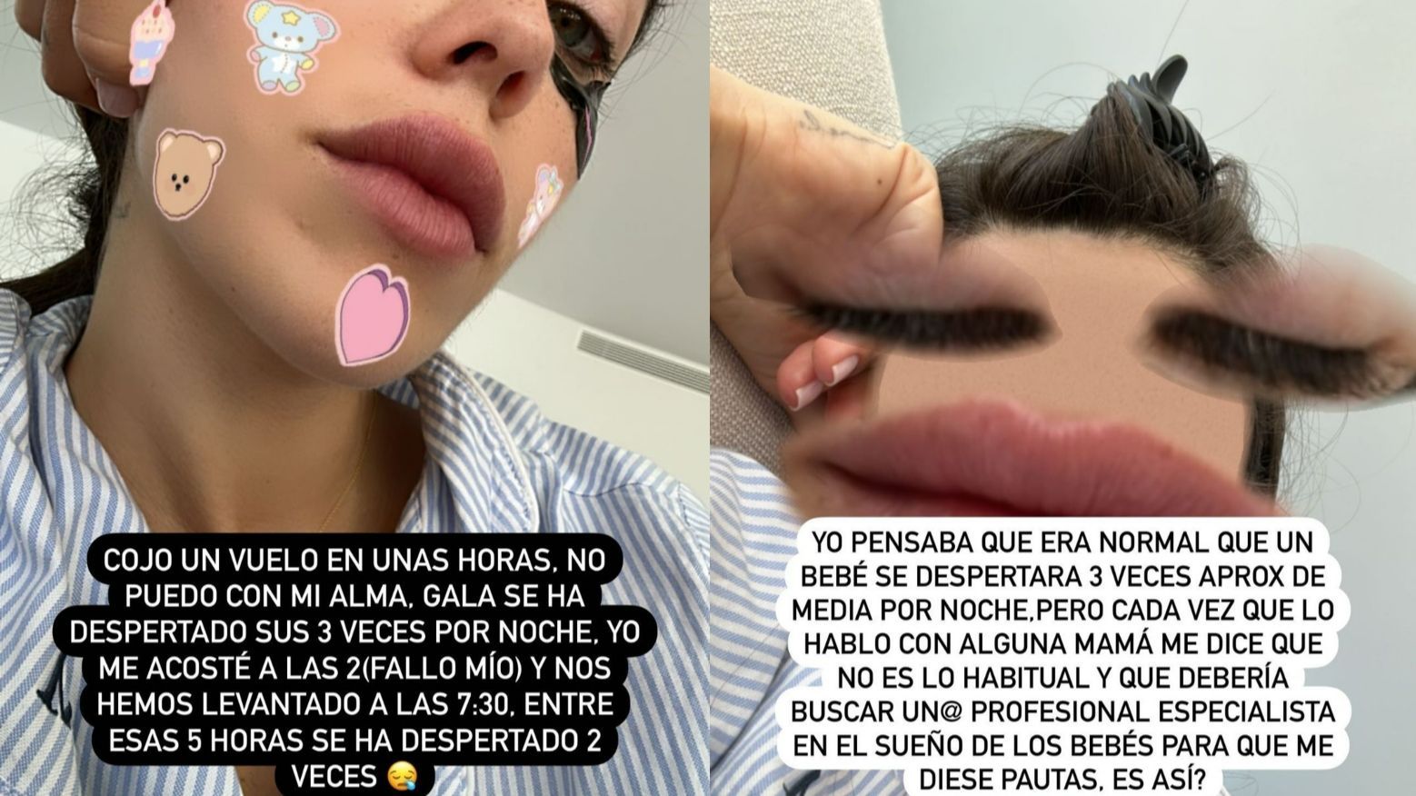 La hija de Violeta no descansa del tirón ninguna noche