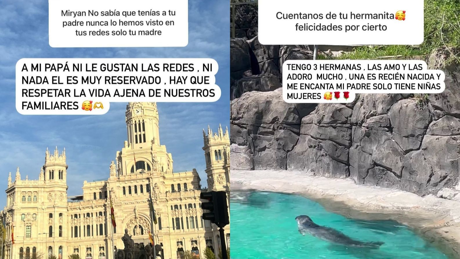 Miriam Saavedra habla de su nueva hermanita por parte de padre y de su familia menos mediática