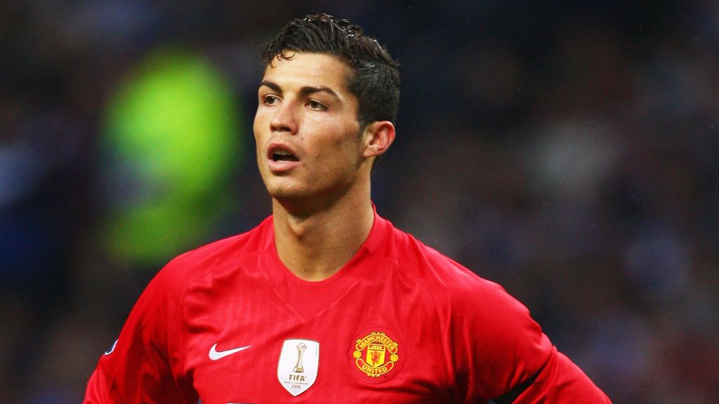 Cristiano Ronaldo, con el Manchester United en la temporada 2008/2009