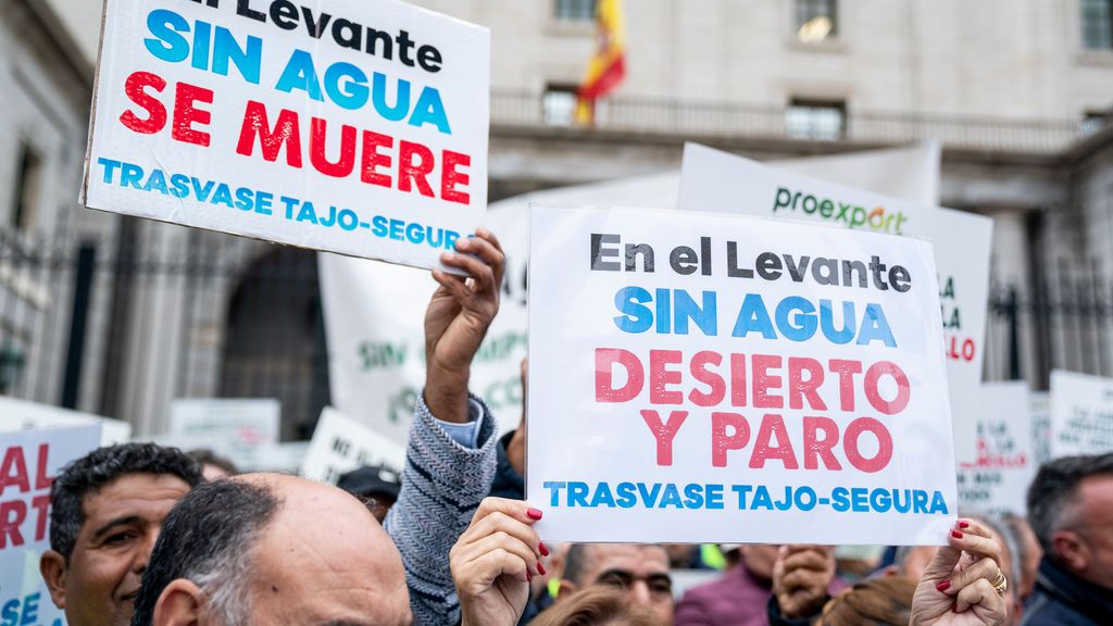 Manifestación de regantes murcianos en enero de este año