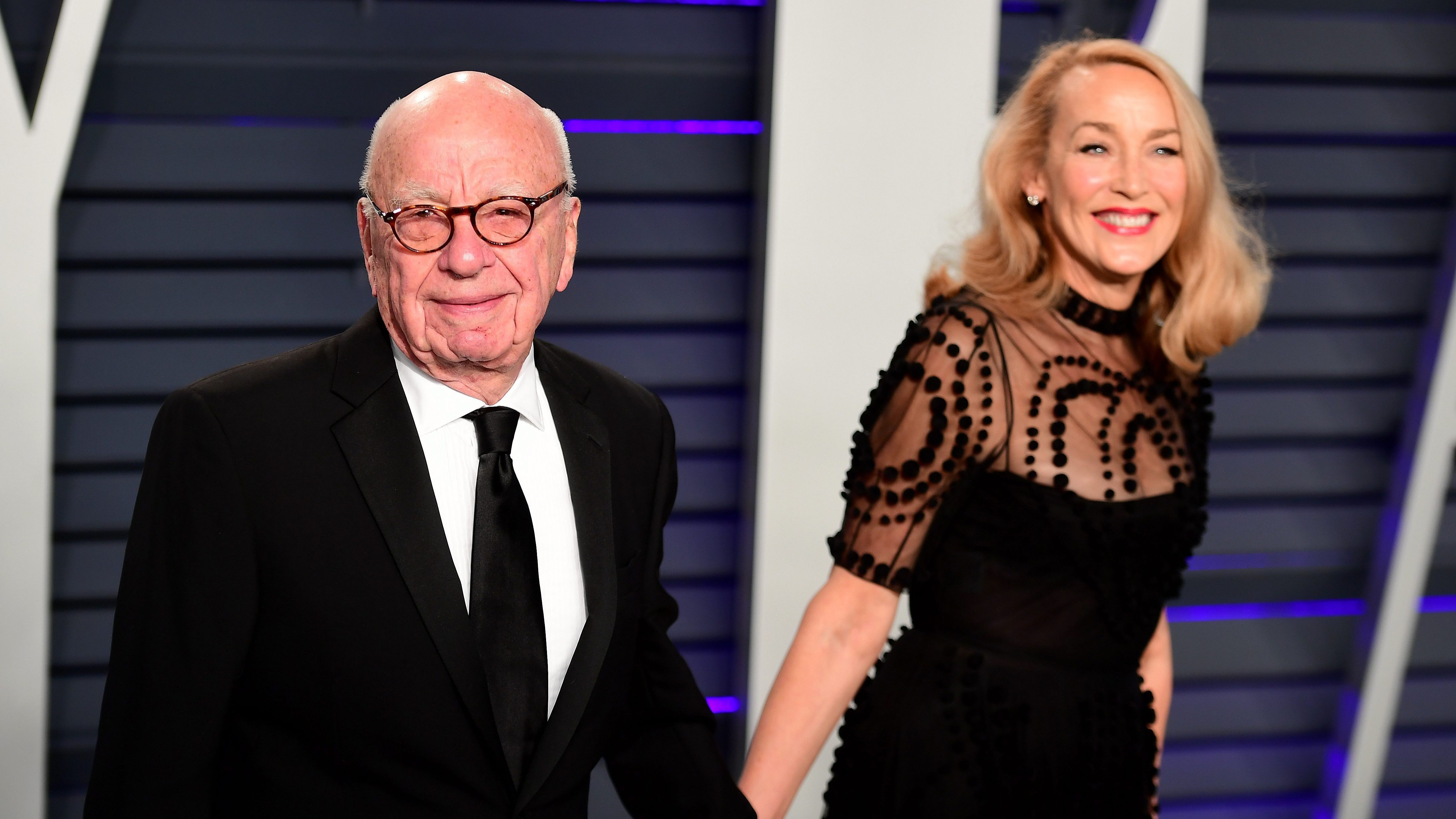 Rupert Murdoch y Jerry Hall