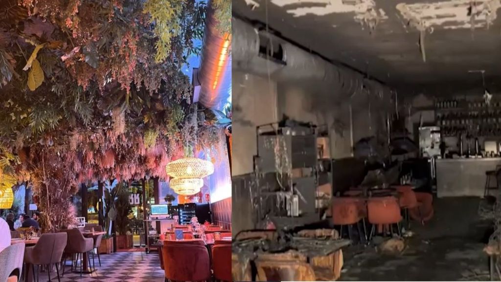 Así quedó el restaurante de Madrid tras el incendio