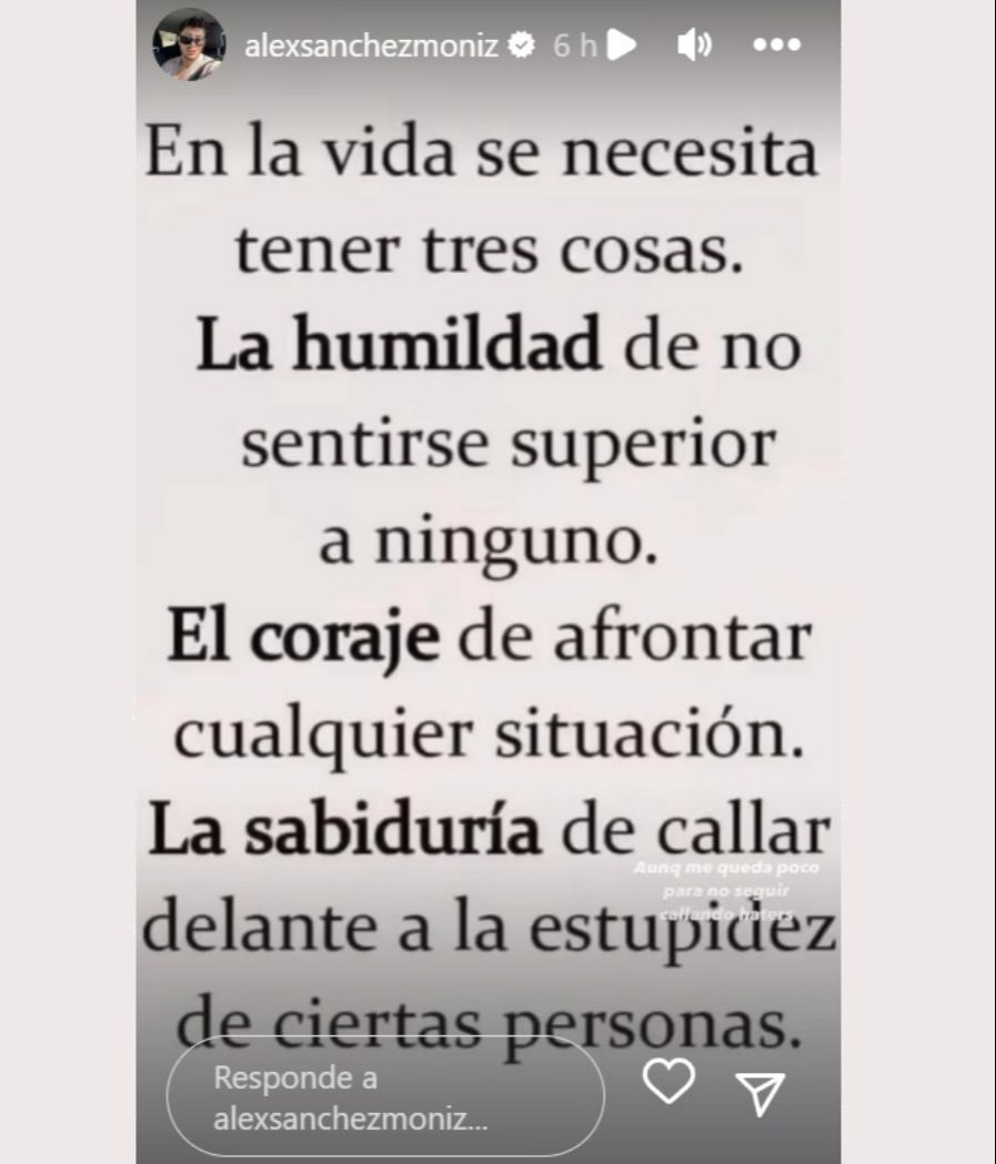 La reflexión de Álex Sánchez