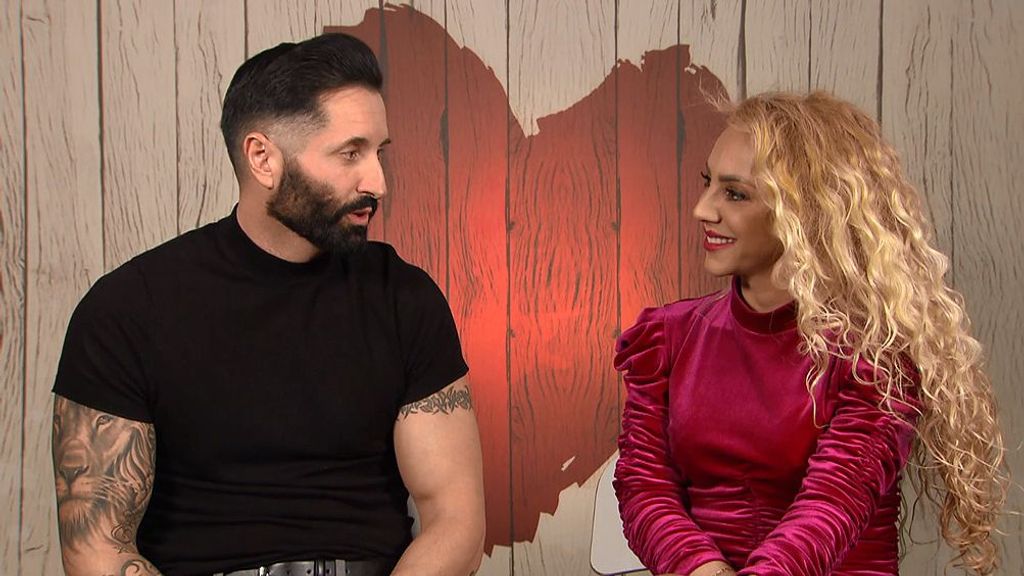 Mª del Valle y Óscar durante su cita en 'First Dates'