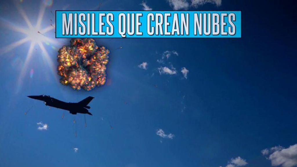 Aviones tripulados que lanzan misiles para crear nubes