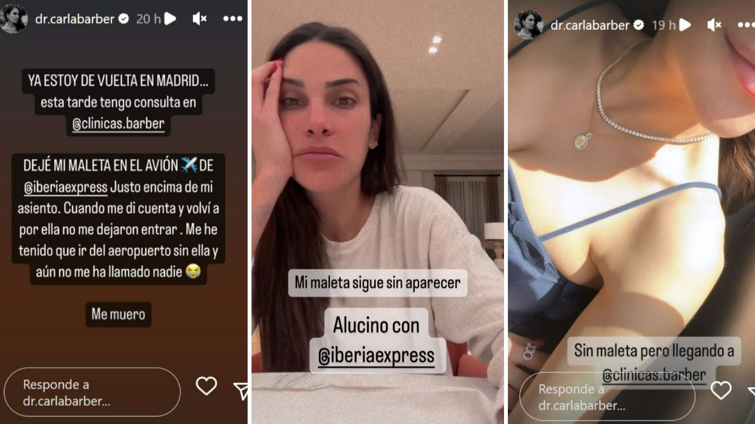 Carla Barber ha hecho público el percance que ha vivido en el aeropuerto