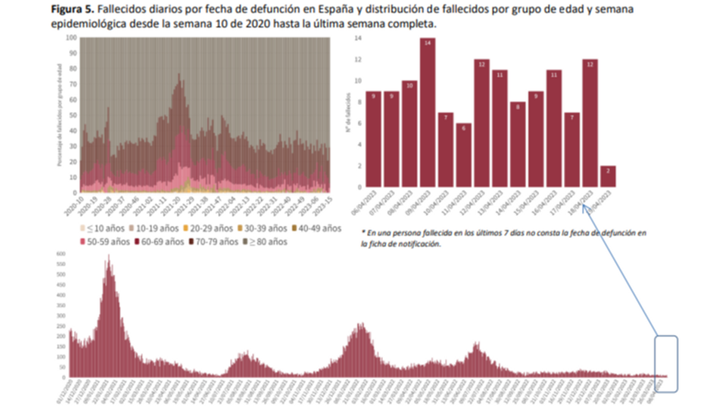 Fallecidos diarios covid