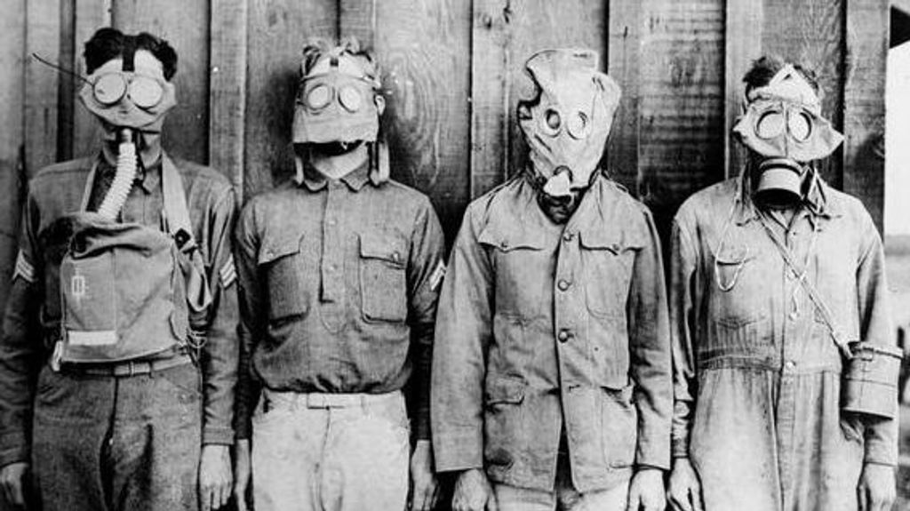 Las máscaras antigás fueron parte del equipamiento de los soldados de ambos bandos durante la Gran Guerra.