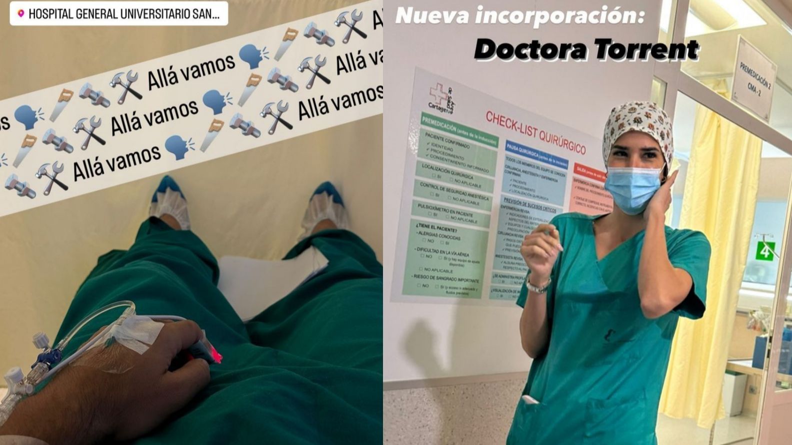 Lidia Torrent acompaña a Jaime Astrain durante su operación