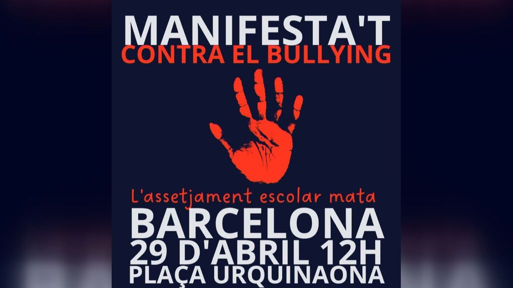 Manifestación silenciosa contra el bullying en Barcelona el 29 de abril: “El acoso escolar mata”