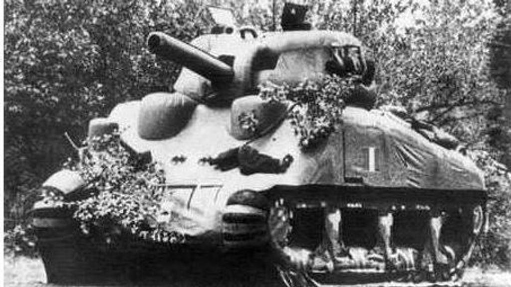 Tanque Sherman hinchable usado en la II Guerra Mundial