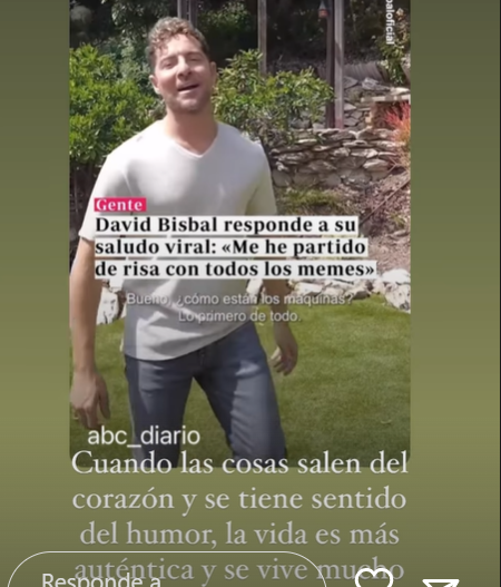 El mensaje de Elena Tablada a David Bisbal