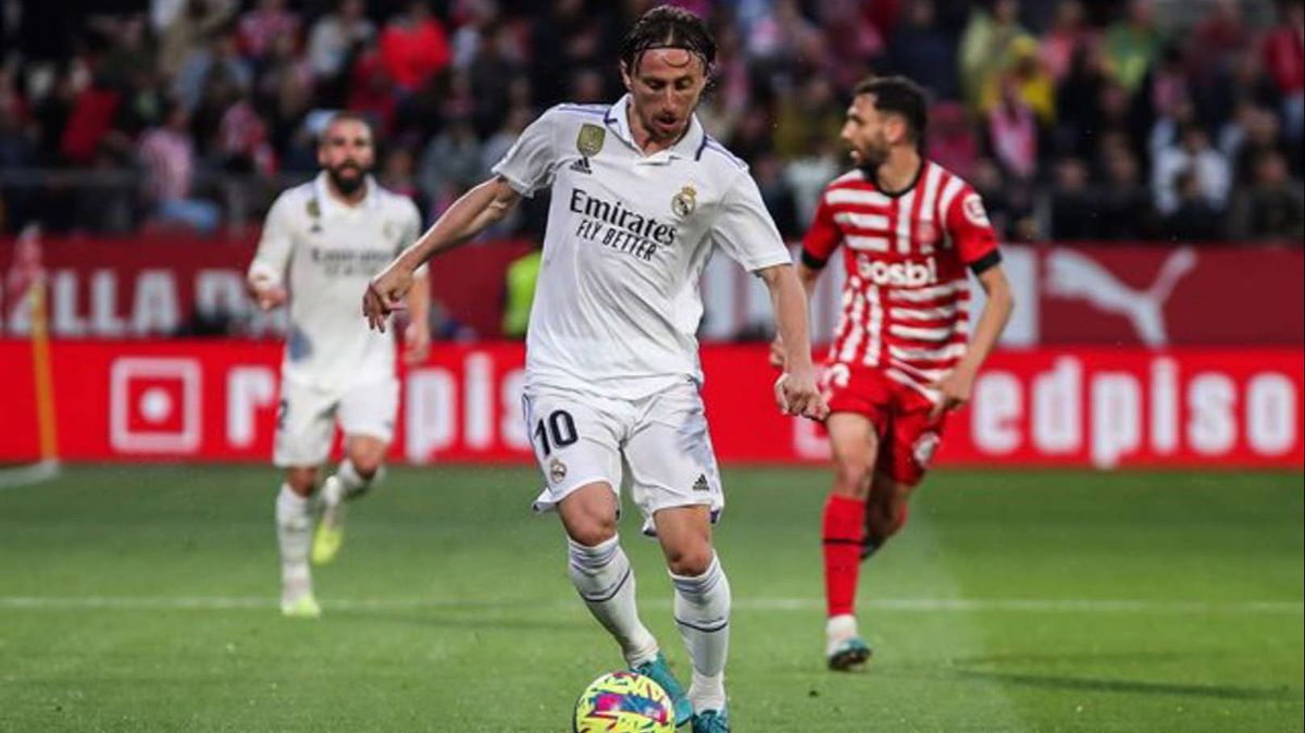 Luka Modric durante el Girnoa Real MAdrid de LaLiga Santander 2022 2023 Luka Modric durante el Girnoa Real MAdrid de LaLiga Santander 2022 2023