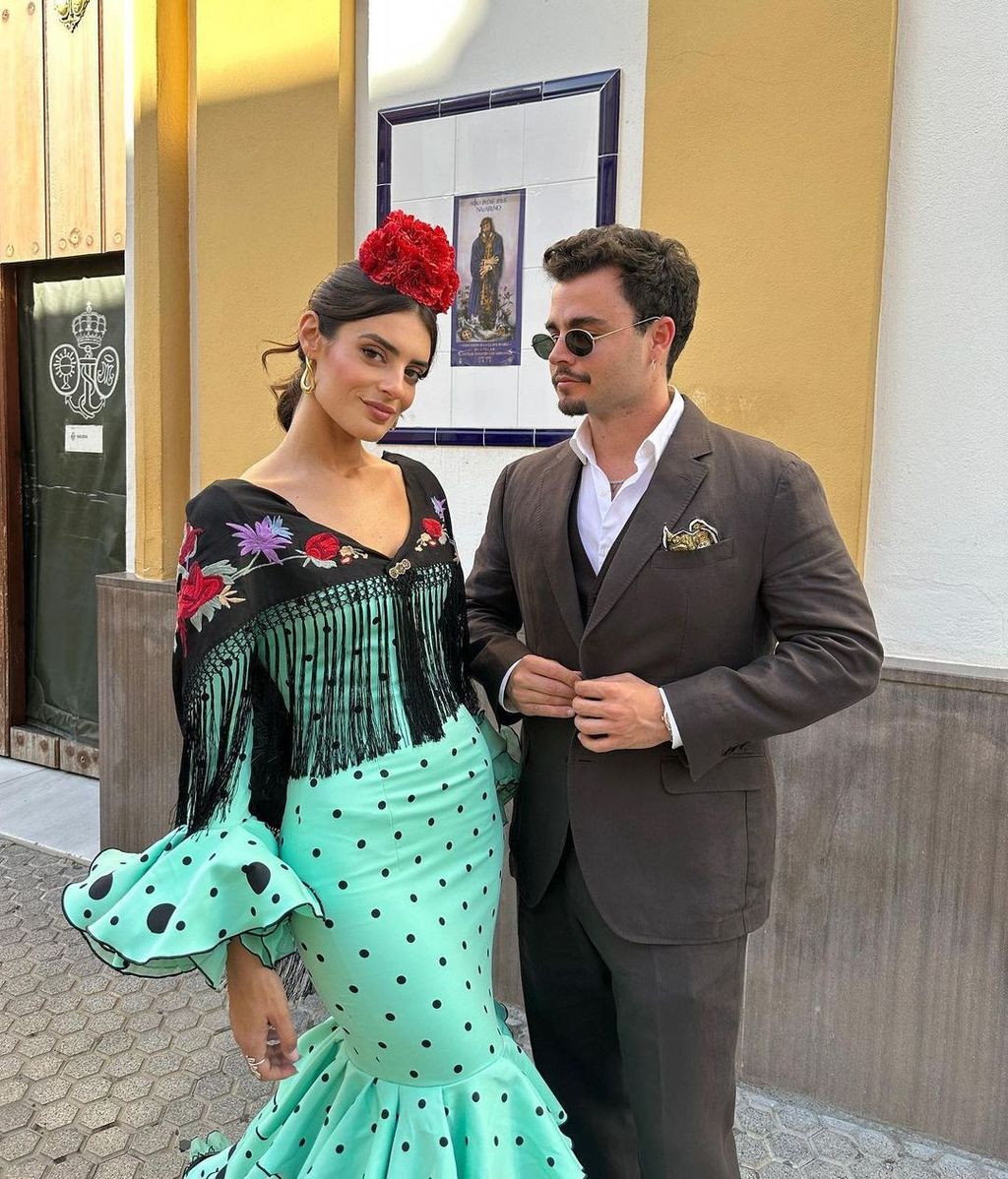 Susana Molina y su novio, Guillermo Valle, en la Feria de Abril 2023