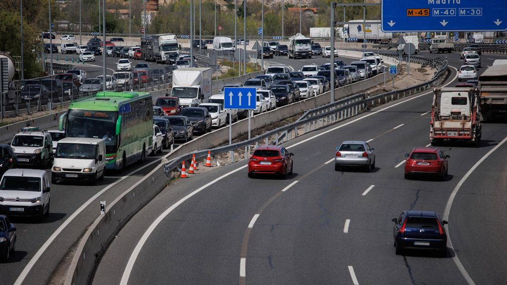 Atasco en la autovía A-3