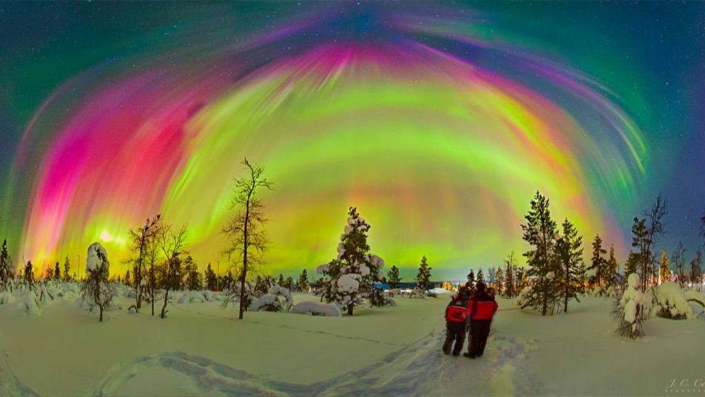 Aurora boreal en la Laponia finlandesa