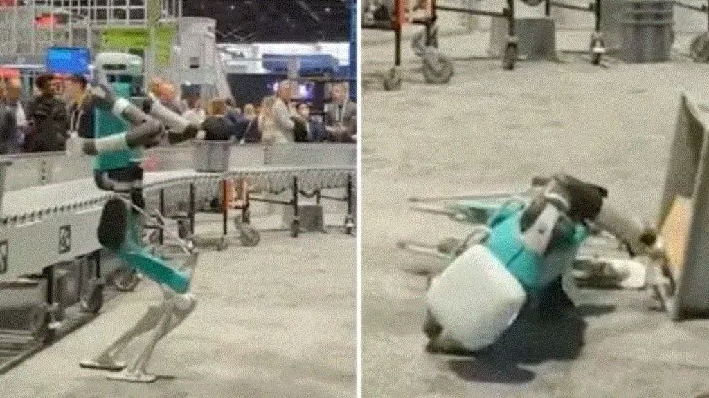 Un robot cae desplomado tras trabajar 20 horas seguidas