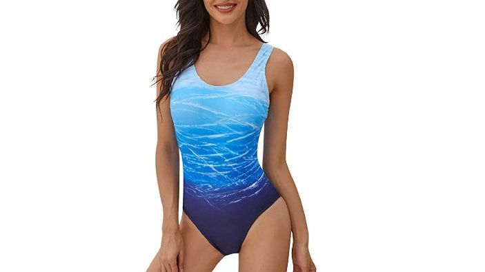 Bañador slim fit azul degradado
